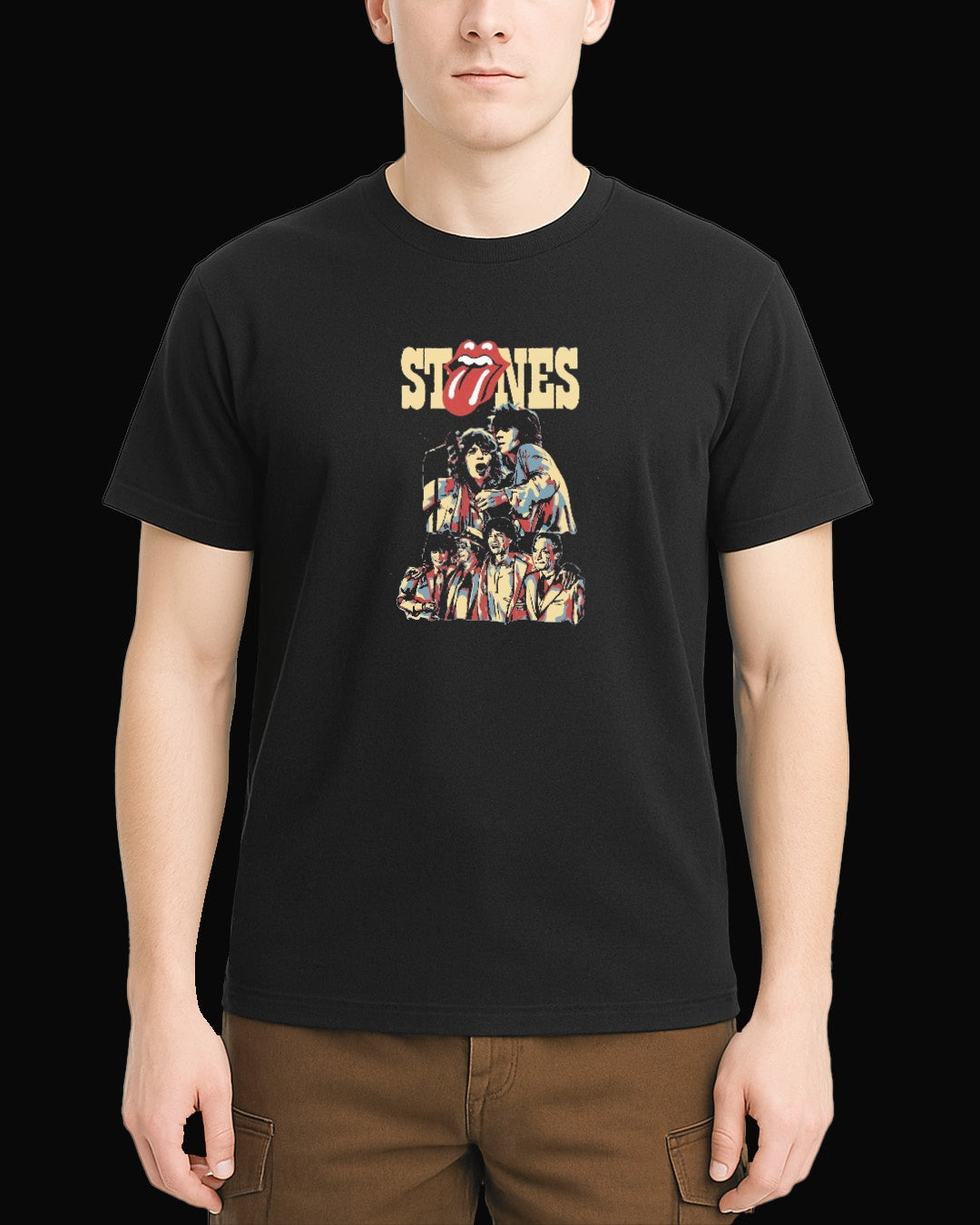 The Rolling Stones Grup Logo Siyah Tişört