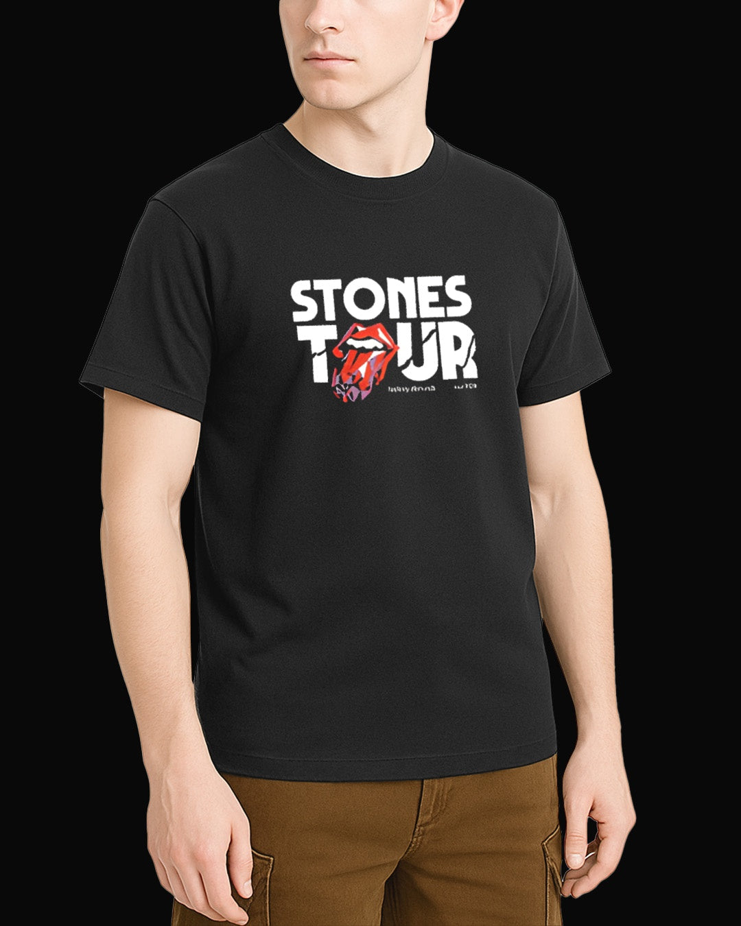 The Rolling Stones 24 Carat Tongue Tour Siyah Tişört