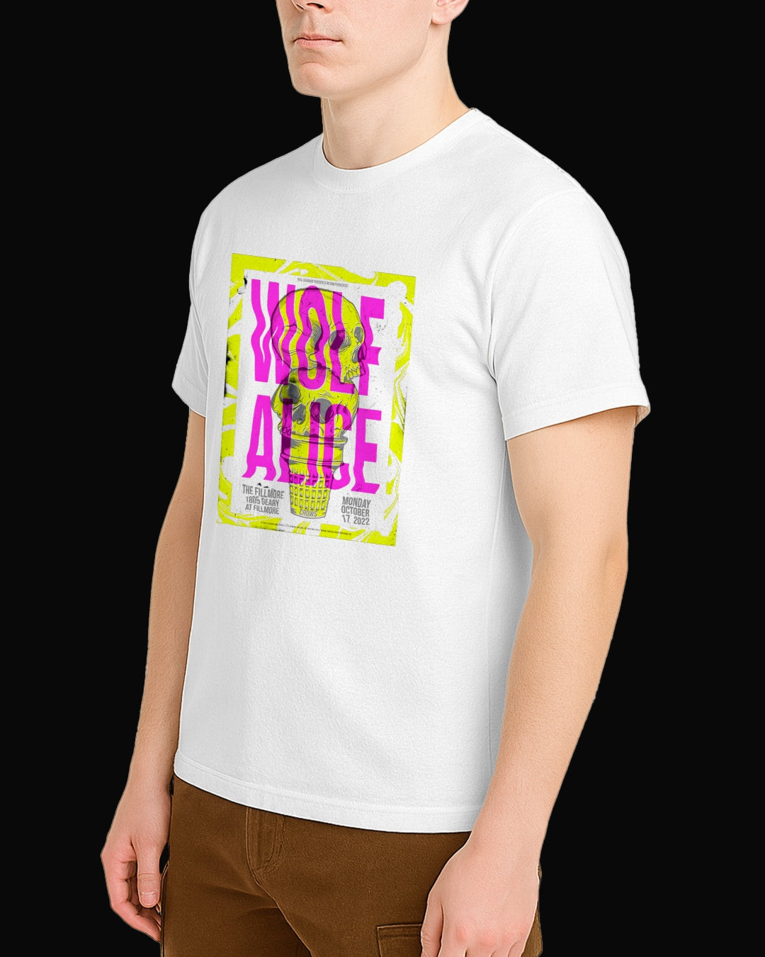 Wolf Alice Ice Cream with Skull Black T-Shirt