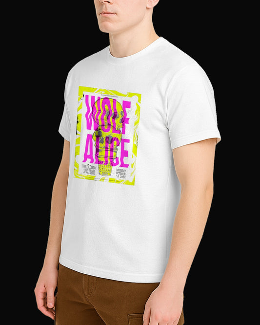Wolf Alice Ice Cream with Skull Siyah Tişört