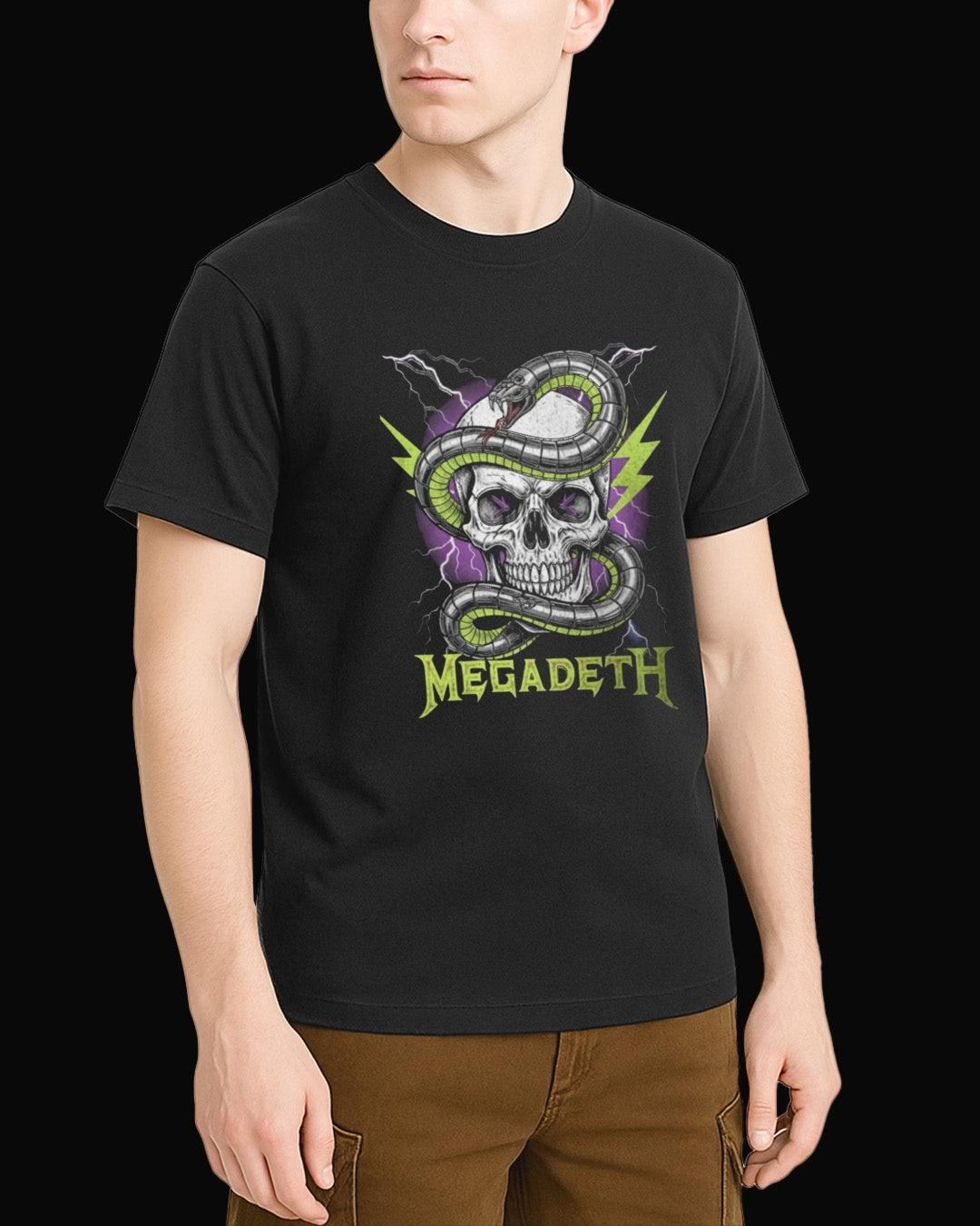 Megadeth VENOMOUS SNAKE Siyah Tişört