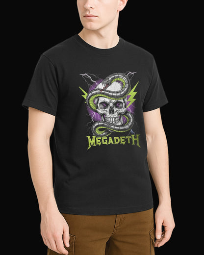 Megadeth VENOMOUS SNAKE Siyah Tişört