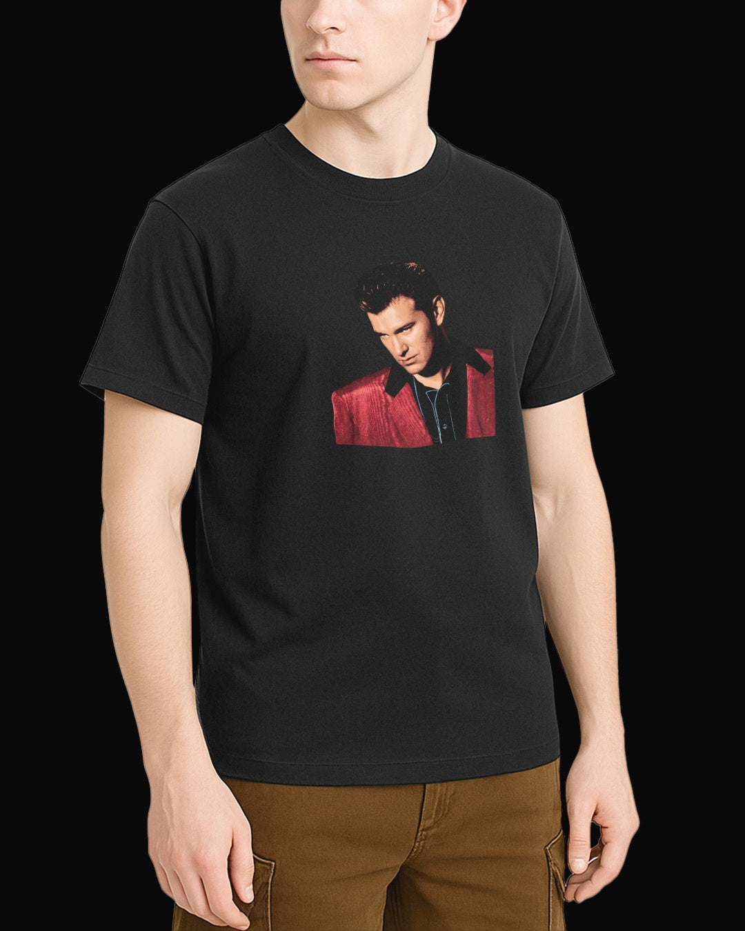 Chris Isaak Red Blazer Siyah Tişört