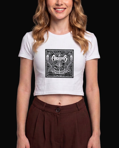 Amorphis Rarities Beyaz Baby Tee Tişört