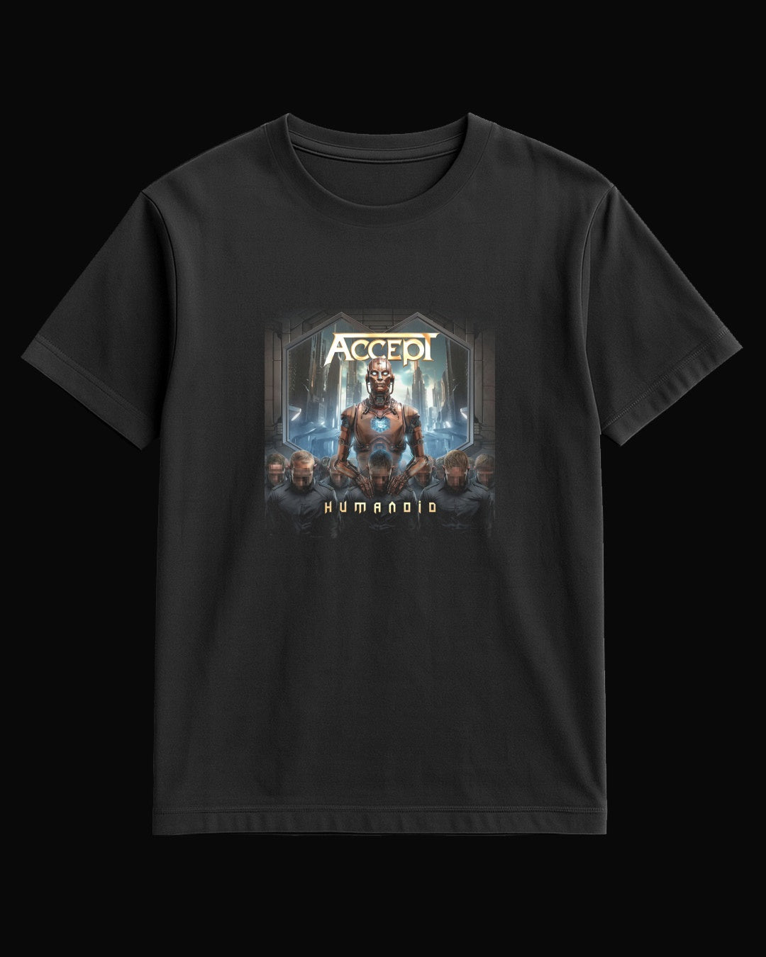 Accept HUMANOID Siyah Tişört