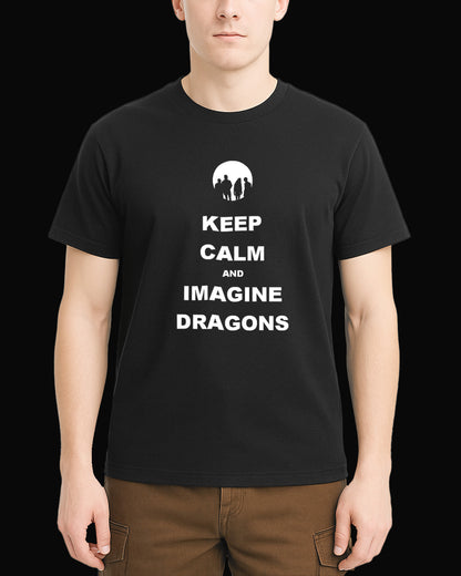 Imagine Dragons Keep Calm And Imagine Dragons Siyah Tişört