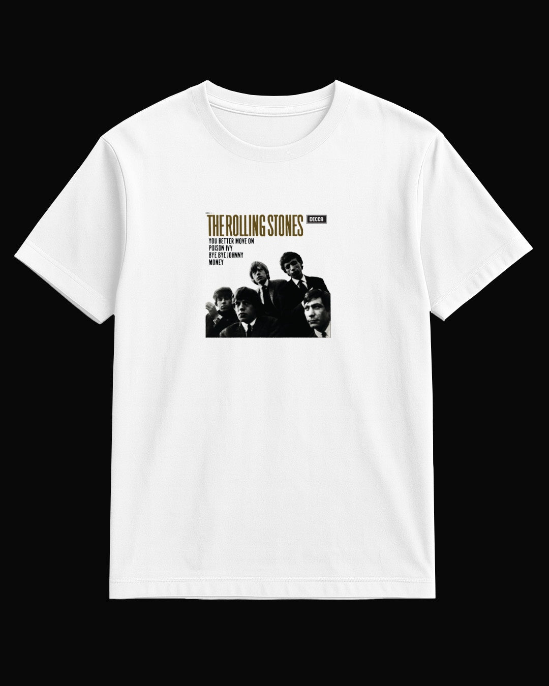 The Rolling Stones Grup Logo Beyaz Tişört V6