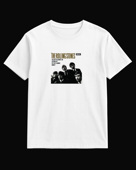 The Rolling Stones Grup Logo Beyaz Tişört V6
