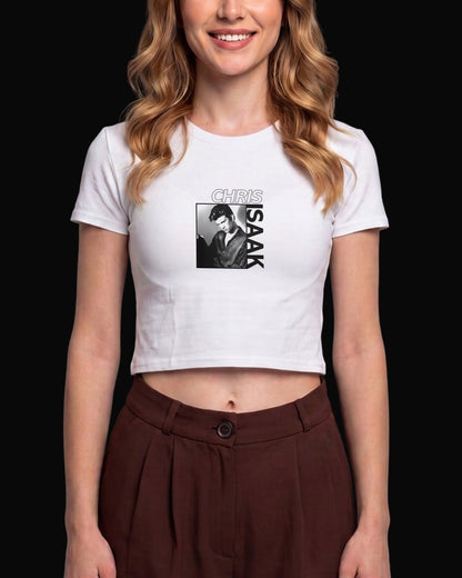 Chris Isaak Portrait Beyaz Baby Tee Tişört