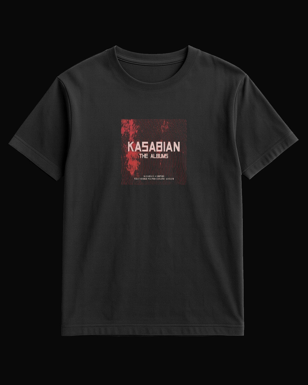 Kasabian THE ALBUMS Logo Siyah Tişört