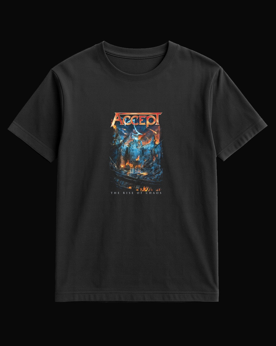 Accept The Rise of Chaos Siyah Tişört