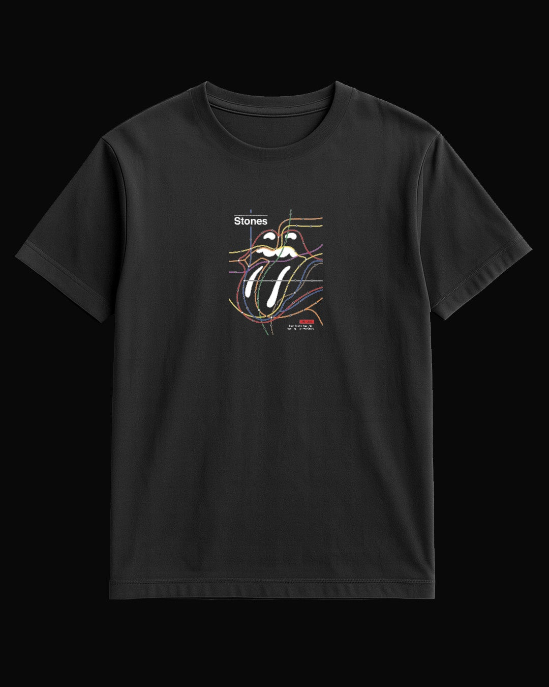 The Rolling Stones Grup Logo Siyah Tişört V2