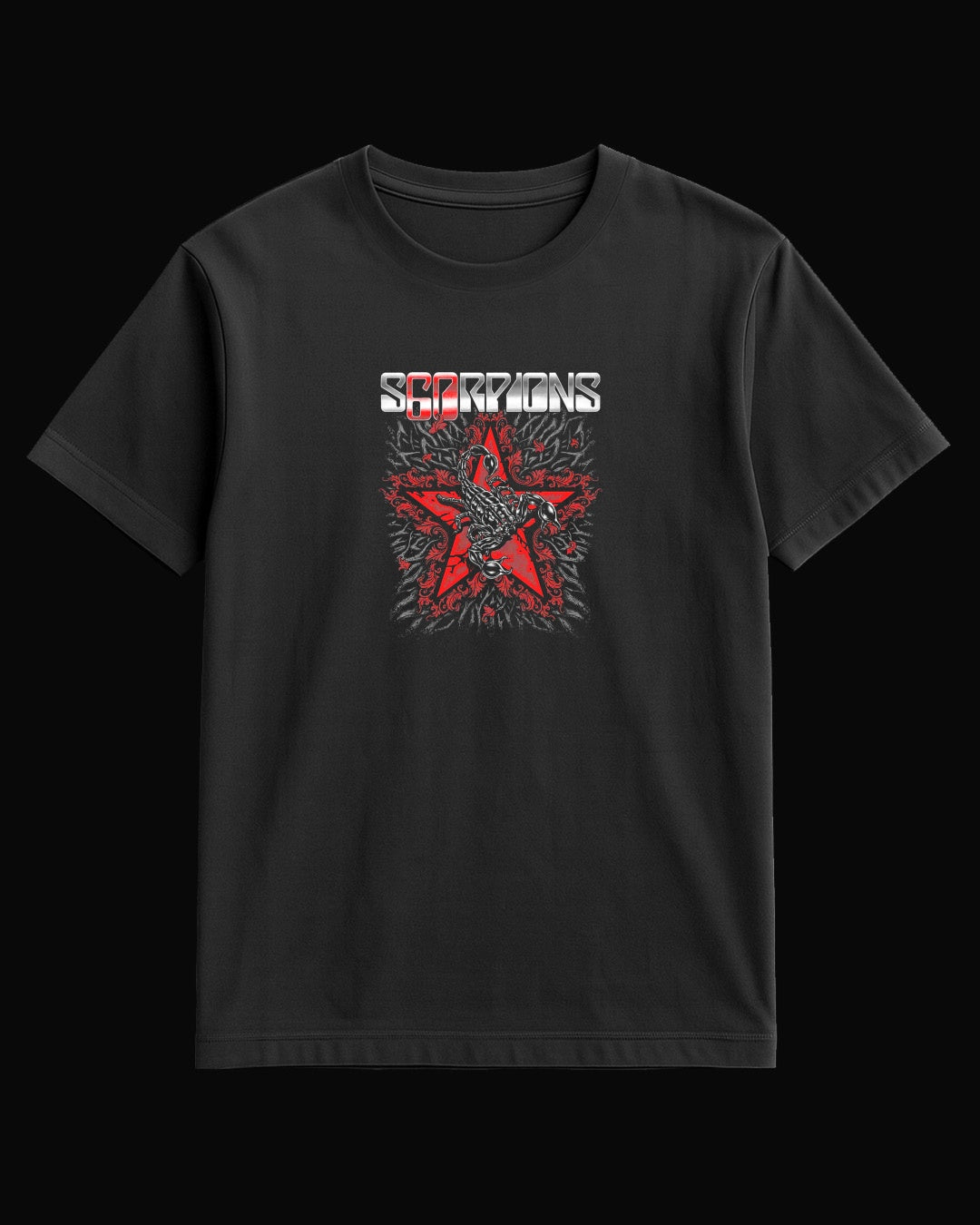 Scorpions Red Star Siyah Tişört