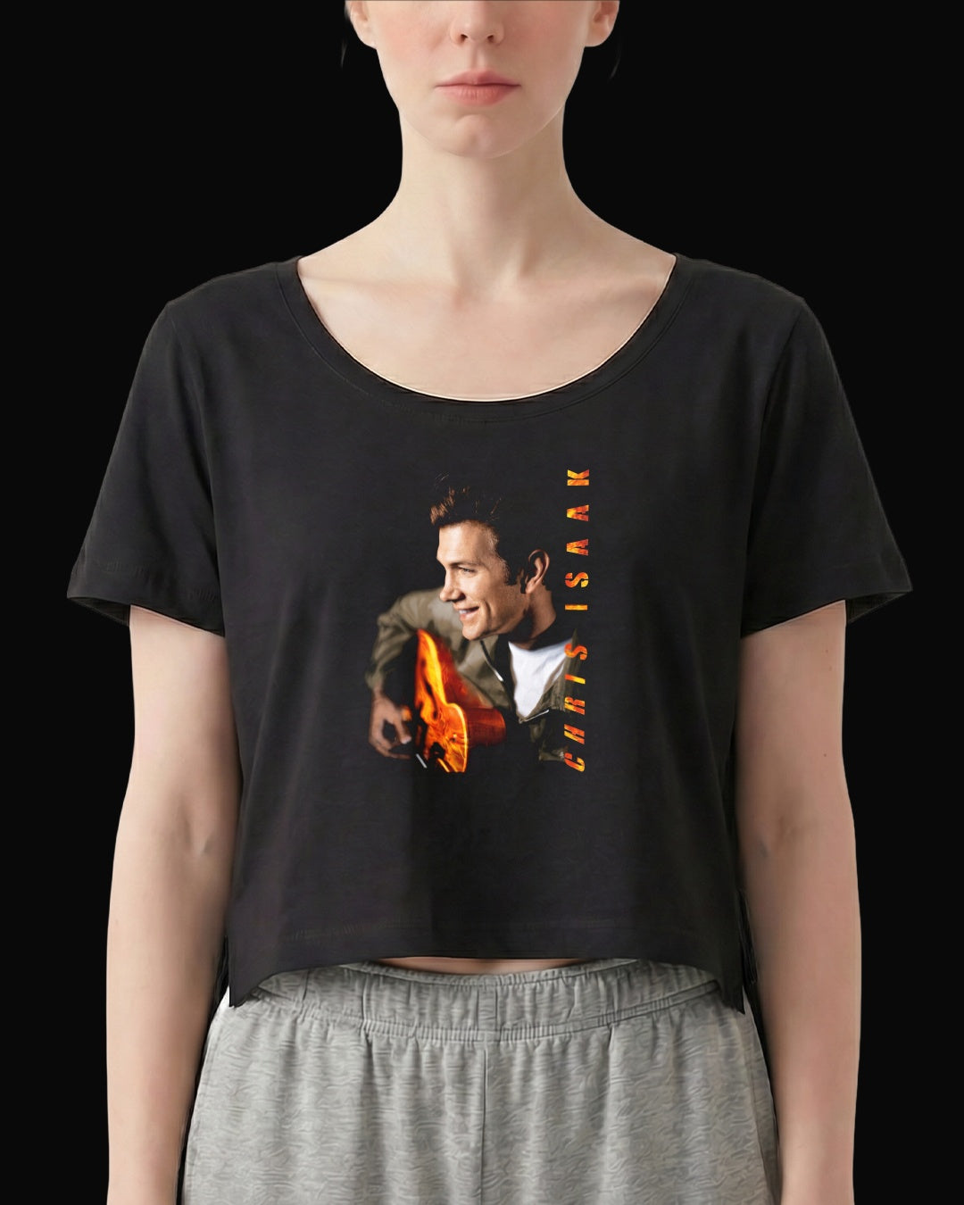 Chris Isaak Portrait Siyah Kadın Tişört