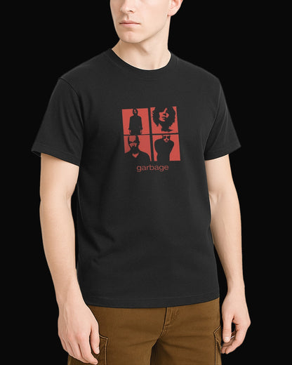 Garbage Grup Logo Siyah Tişört V2