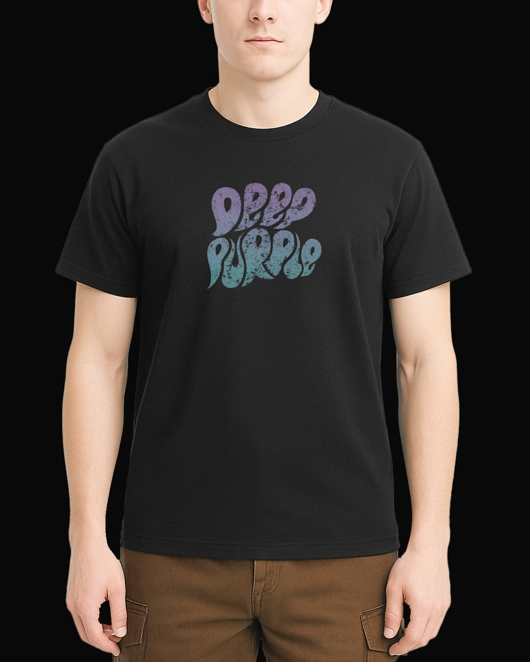 Deep Purple Grup Logo Siyah Tişört