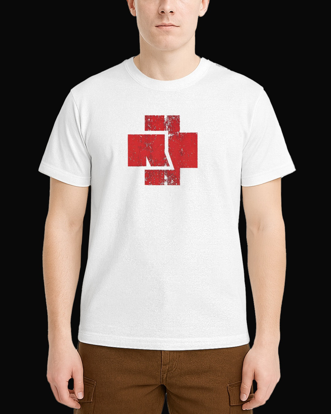 Rammstein R Logo Beyaz Tişört