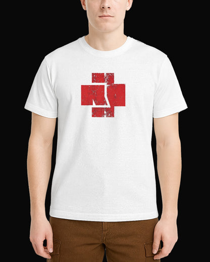 Rammstein R Logo Beyaz Tişört