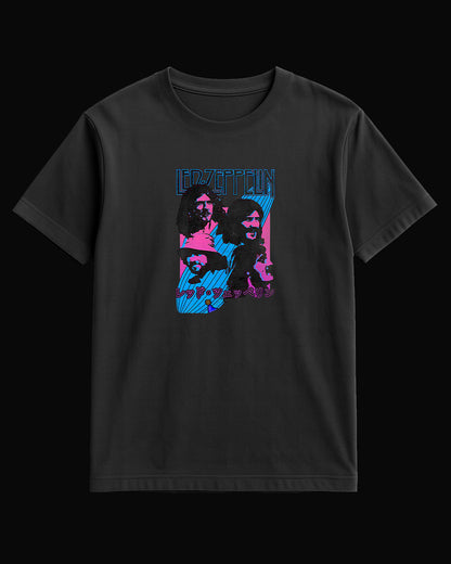 Led Zeppelin Grup Logo Siyah Tişört V3