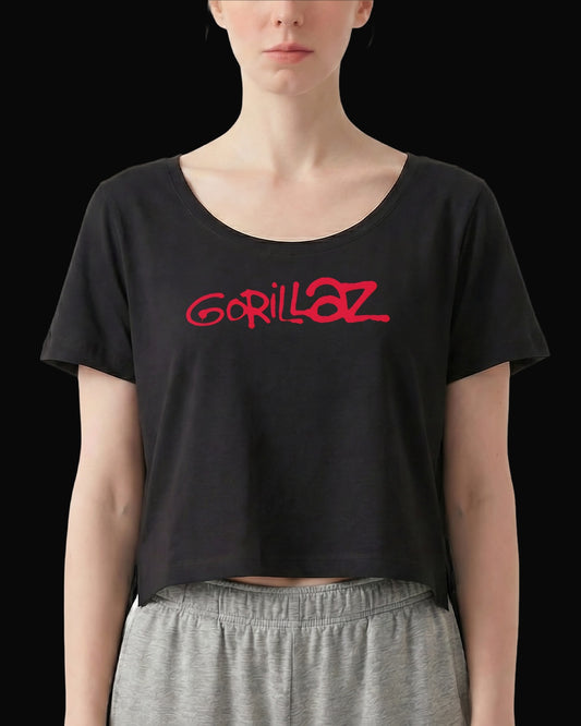 Gorillaz Grup Logo Siyah Kadın Tişört