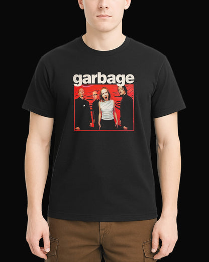 Garbage Grup Logo Siyah Tişört V4