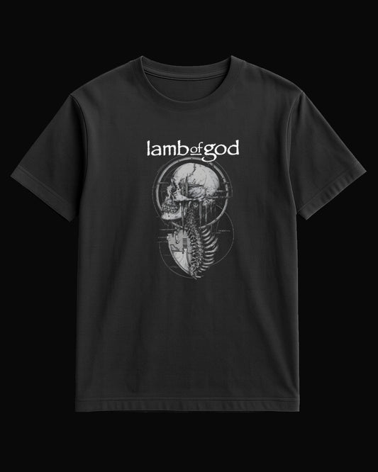 Lamb Of God Mechanic Skull Siyah Tişört