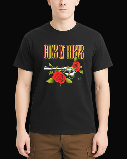 Guns N' Roses Gun and Rose Black T-Shirt