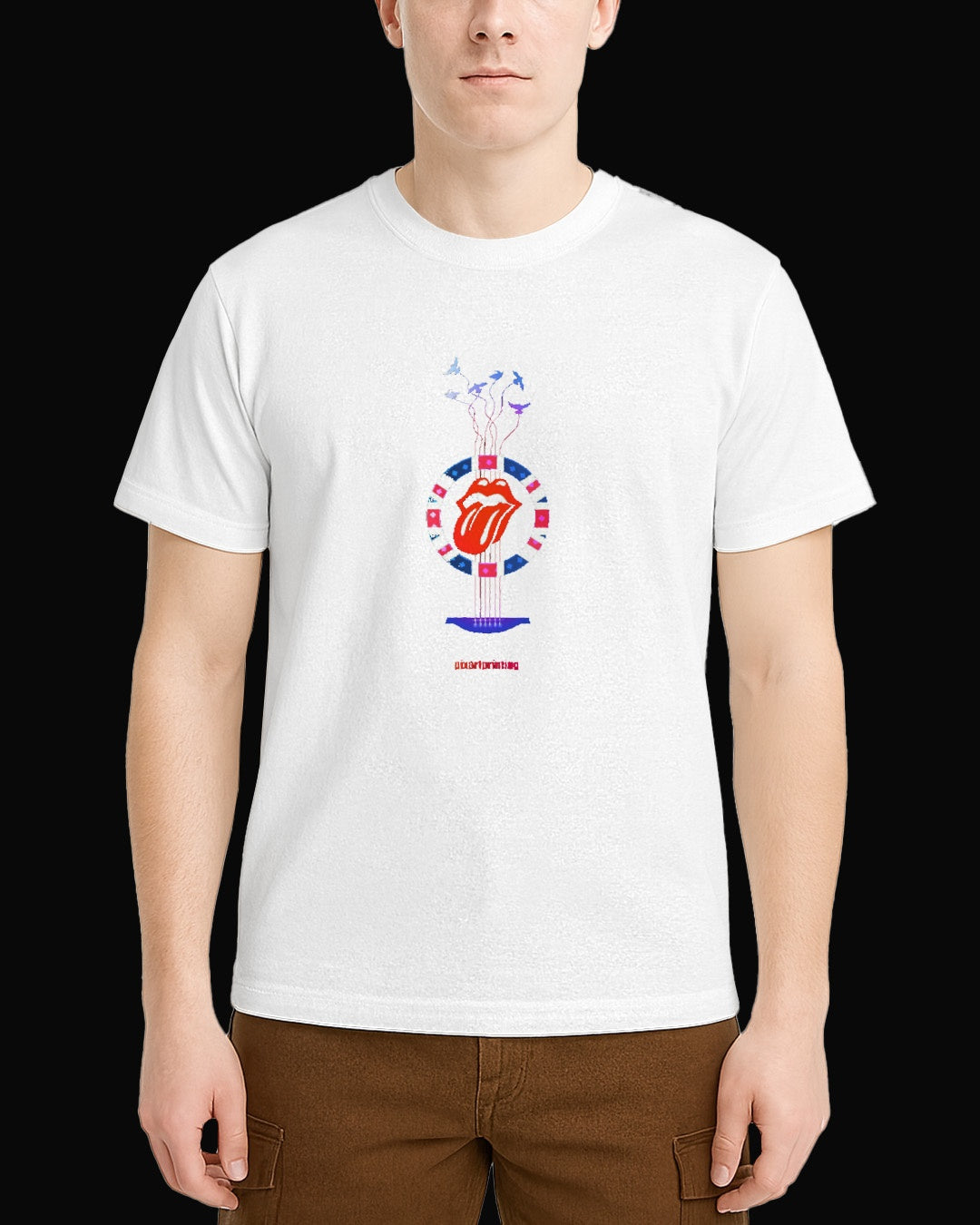 The Rolling Stones From the UK. Beyaz Tişört