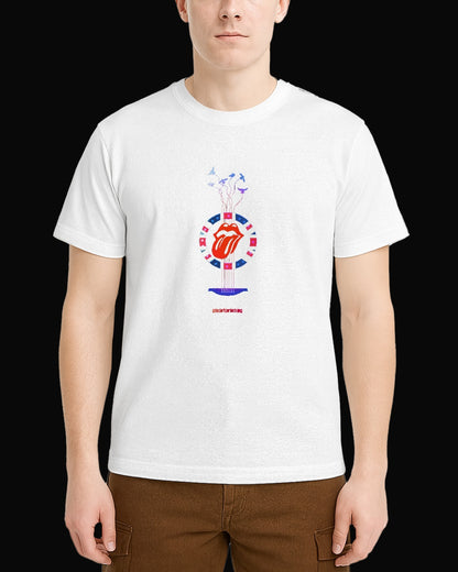 The Rolling Stones From the UK. Beyaz Tişört