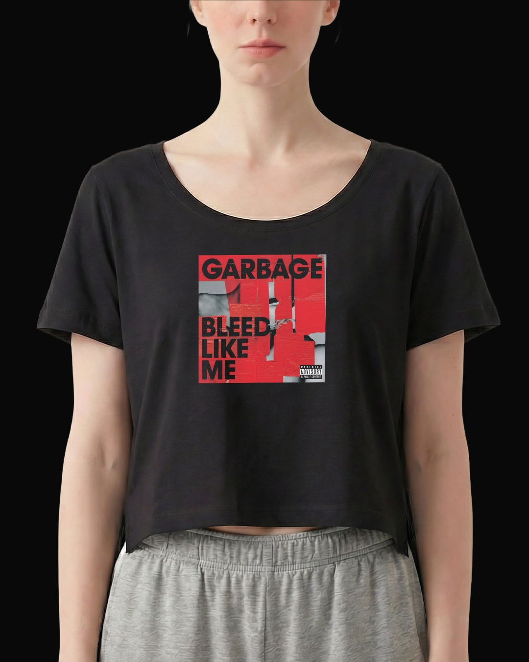 Garbage Bleed Like Me Siyah Kadın Tişört