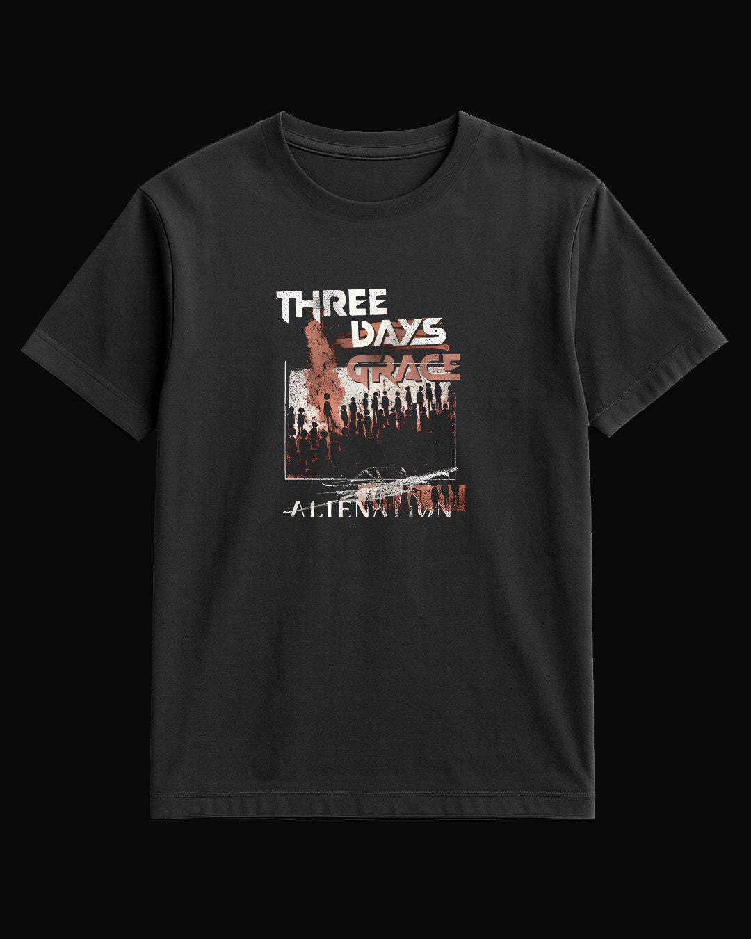 Three Days Grace Alienation Siyah Tişört