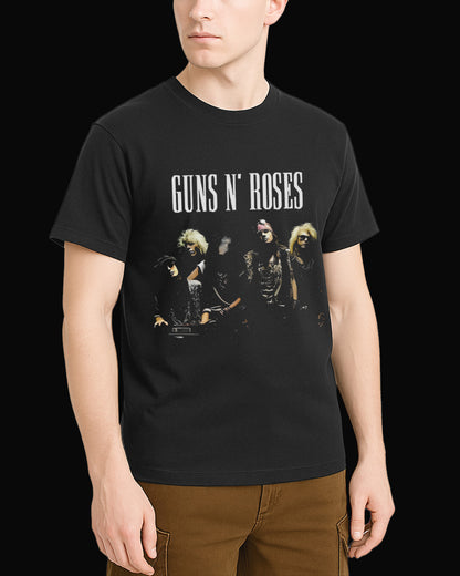 Guns N' Roses Grup Logo Siyah Tişört