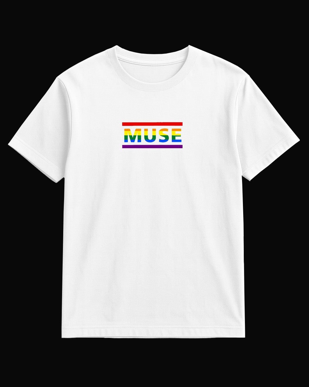 Muse Rainbow Beyaz Tişört