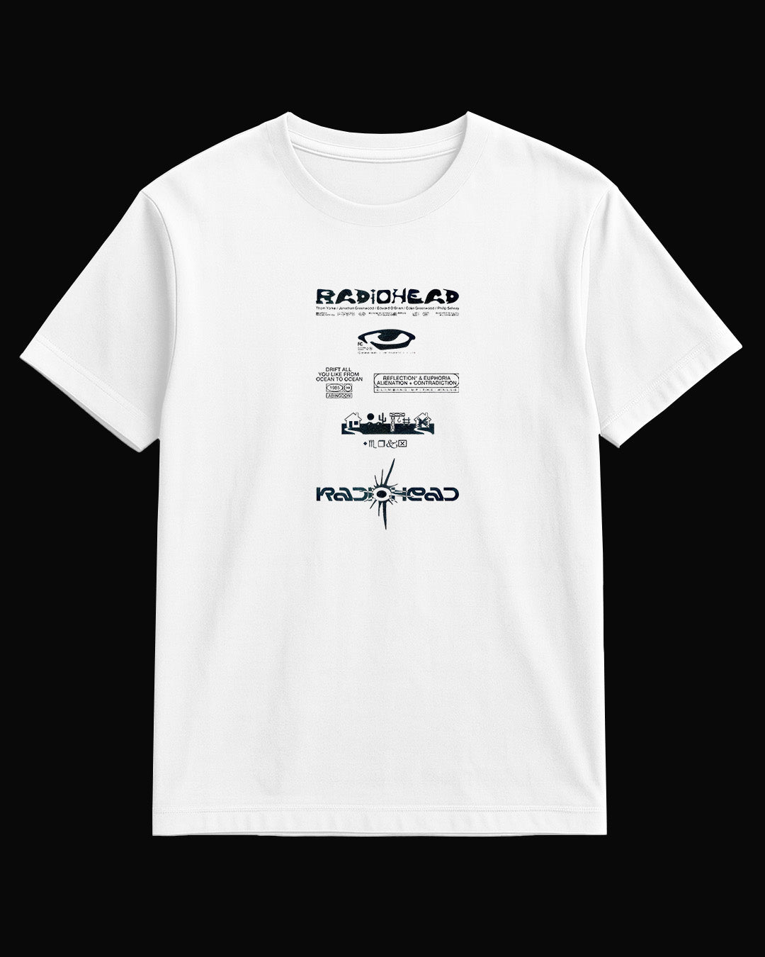 Radiohead Reflection Beyaz Tişört