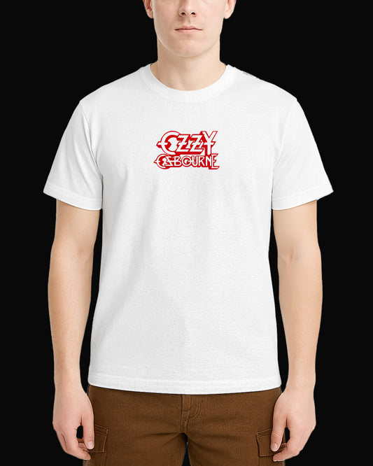 Ozzy Osbourne Red Logo Beyaz Tişört