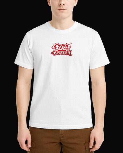 Ozzy Osbourne Red Logo White T-Shirt
