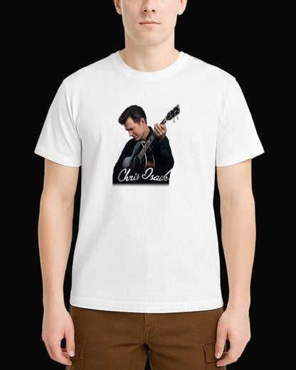 Chris Isaak Black Guitar Beyaz Tişört