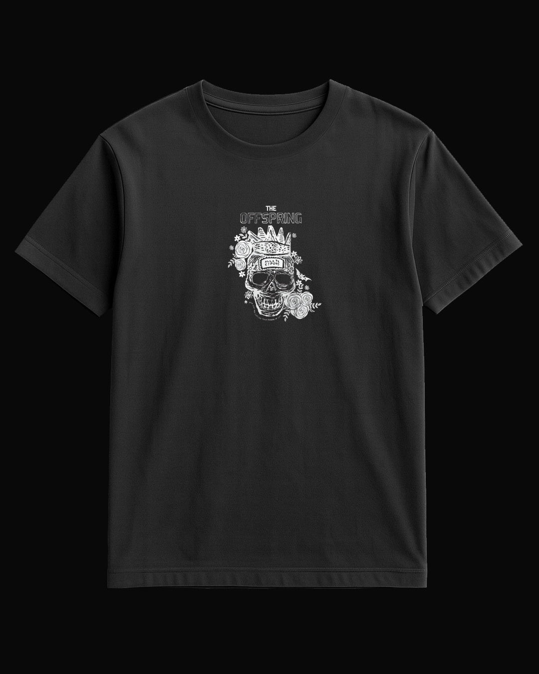 The Offspring Rose Skull Siyah Tişört