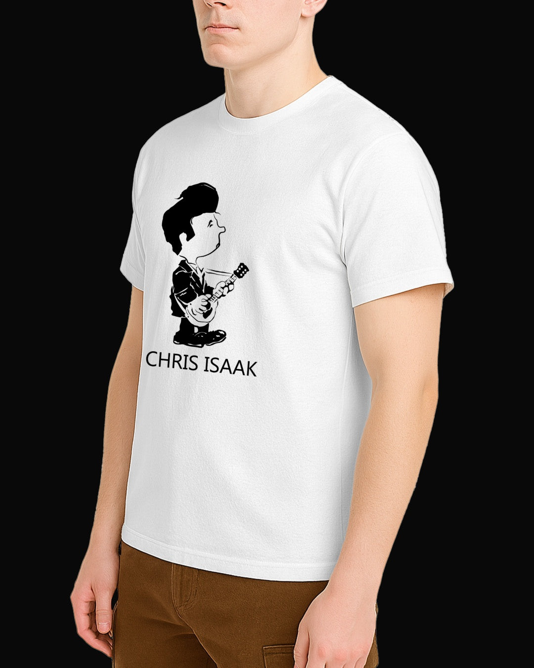 Chris Isaak Cartoon Sketch Beyaz Tişört