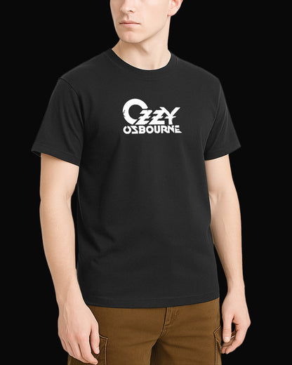 Ozzy Osbourne White logo Siyah Tişört