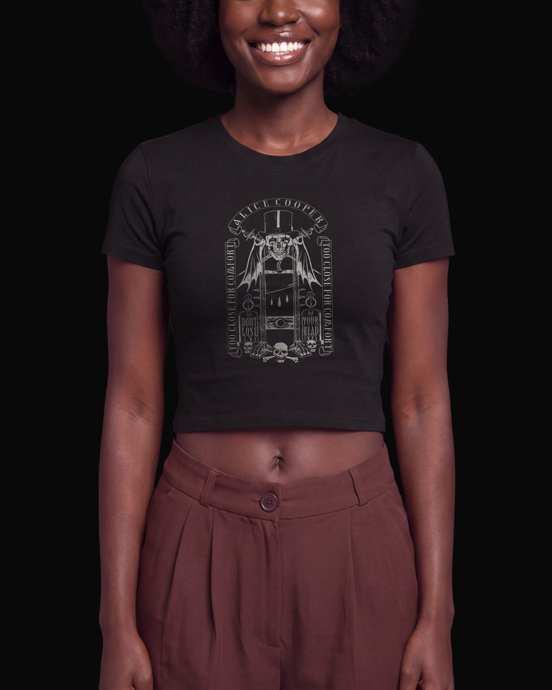 Alice Cooper Too Close For Comfort Siyah Baby Tee Tişört