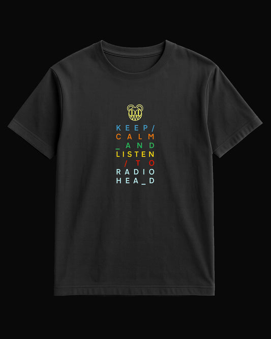 Radiohead Keep Calm Siyah Tişört