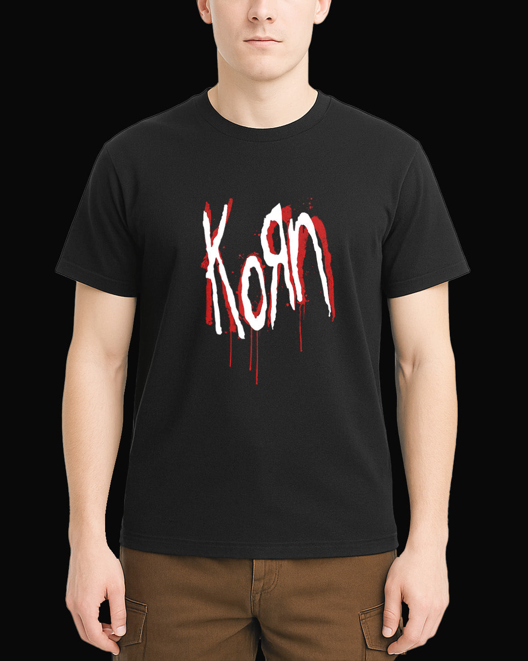 Korn Grup Logo Siyah Tişört V3