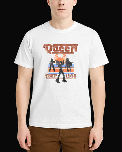 Queen Tour 1976 Beyaz Tişört