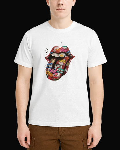 The Rolling Stones Grafitti Tongue Beyaz Tişört
