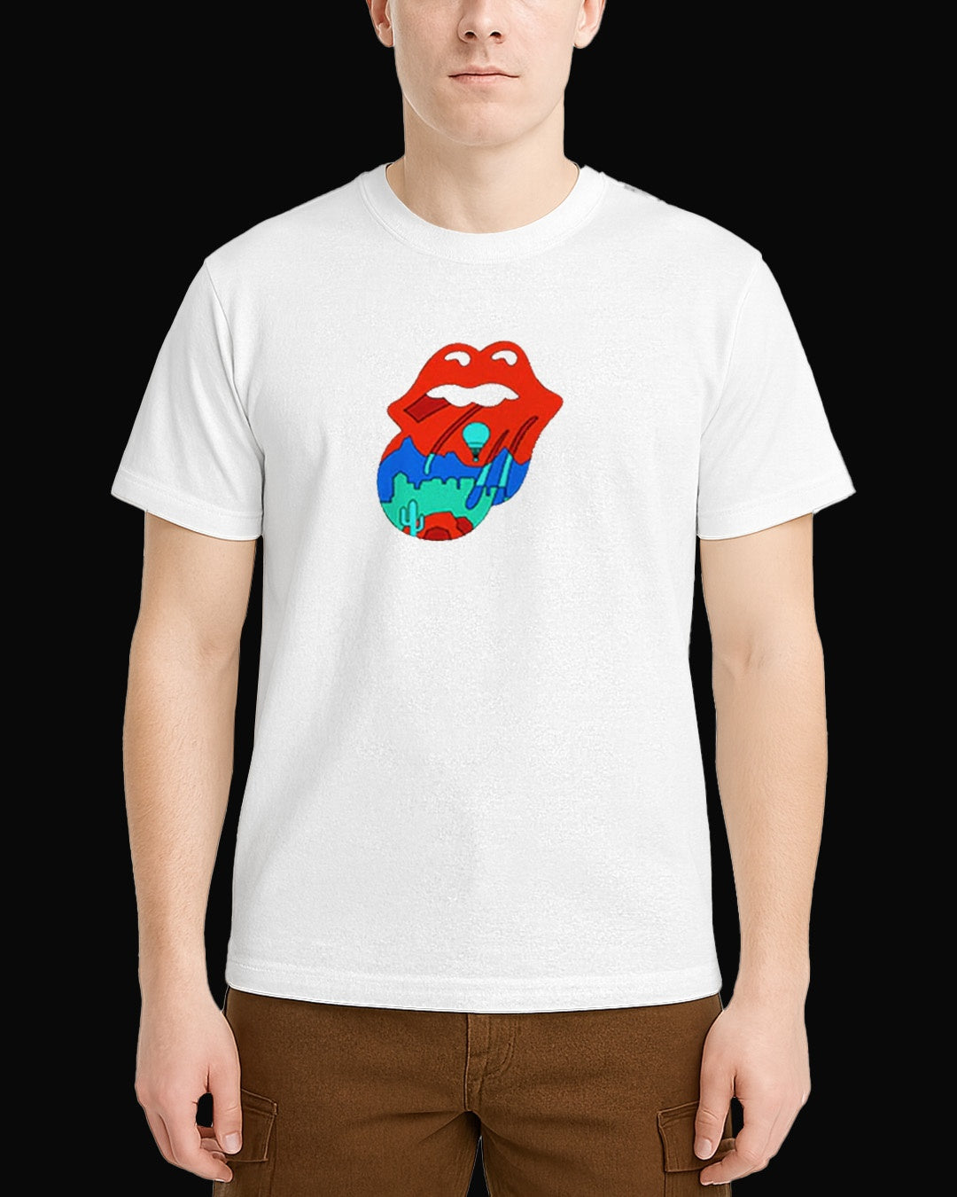 The Rolling Stones Glandale Tongue Beyaz Tişört
