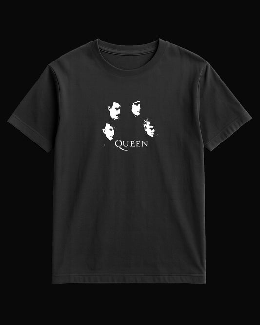 Queen Black Faces Siyah Tişört