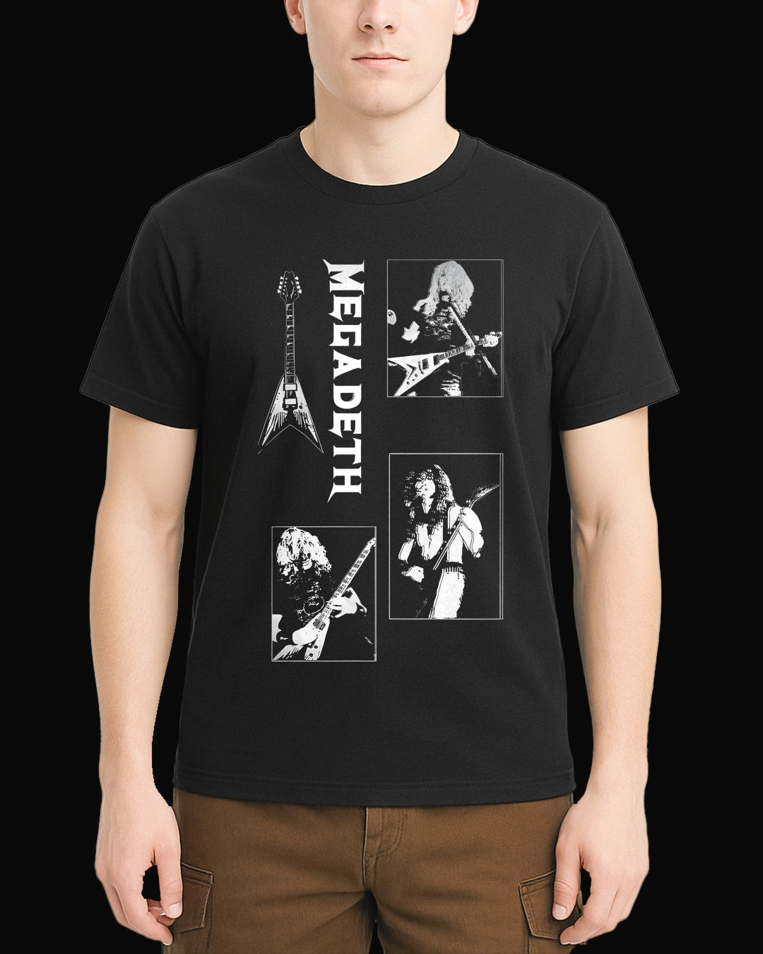 Megadeth Grup Üyeleri Siyah Kadın Tişört