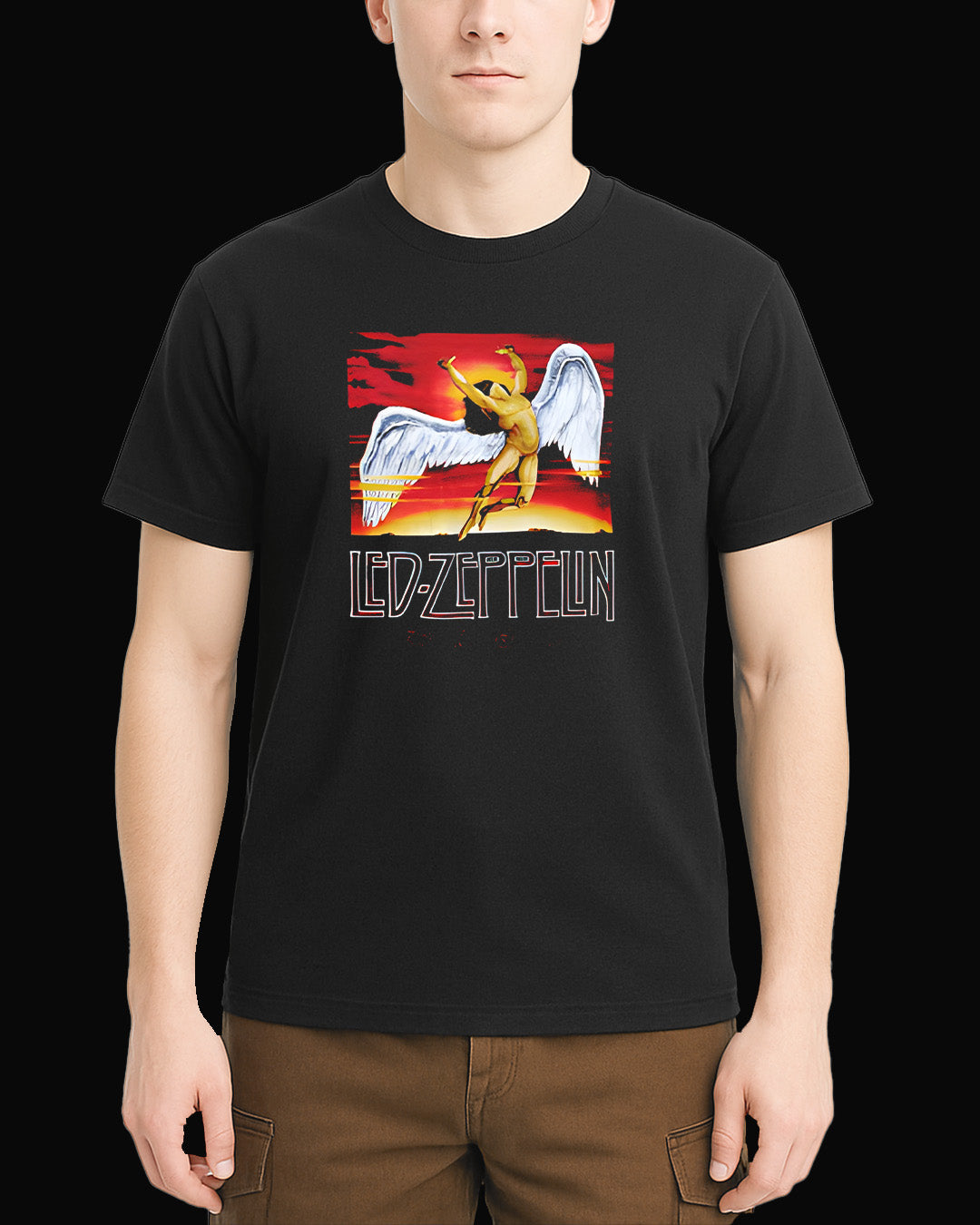 Led Zeppelin An Angel Siyah Tişört