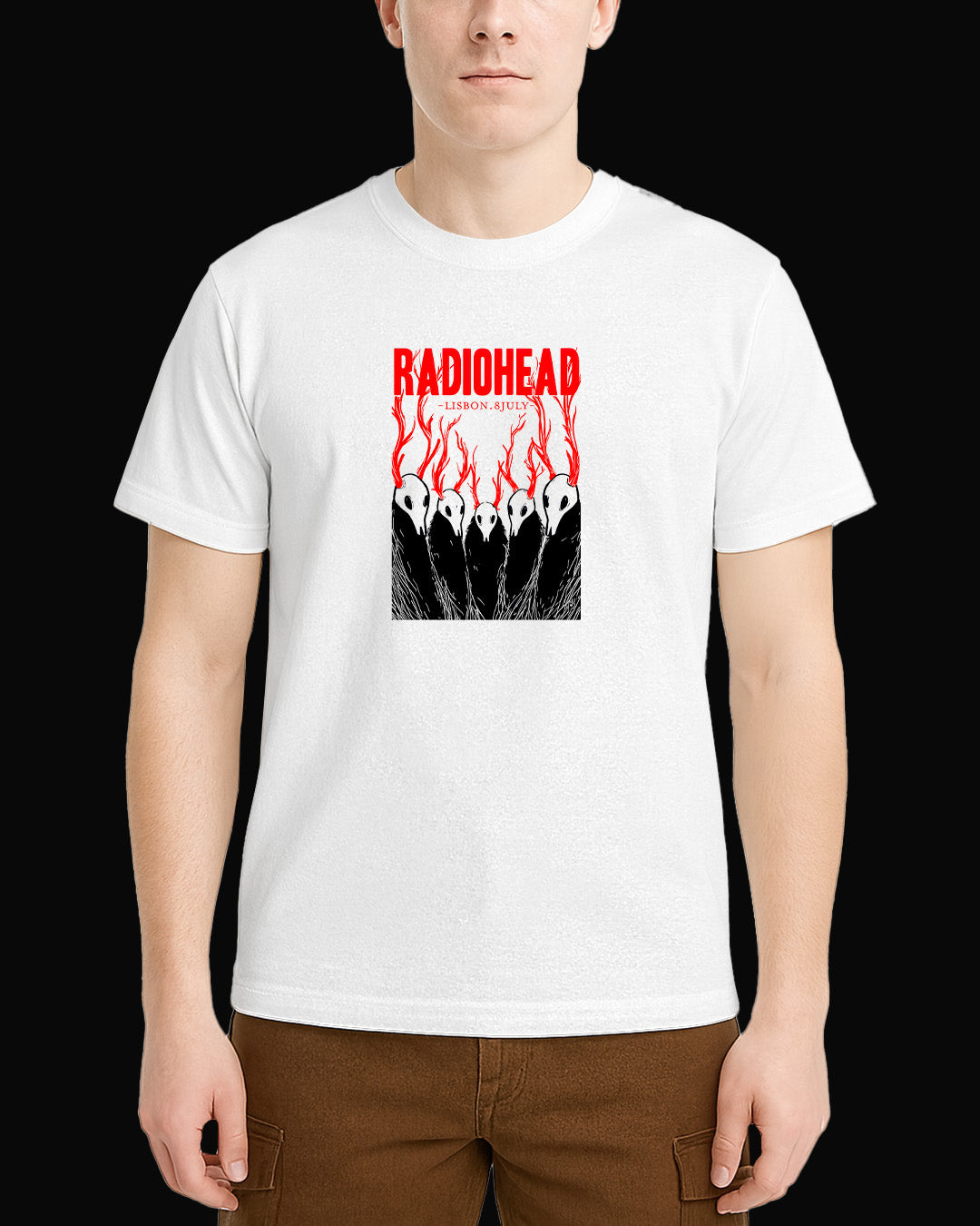 Radiohead Lisbon Beyaz Tişört